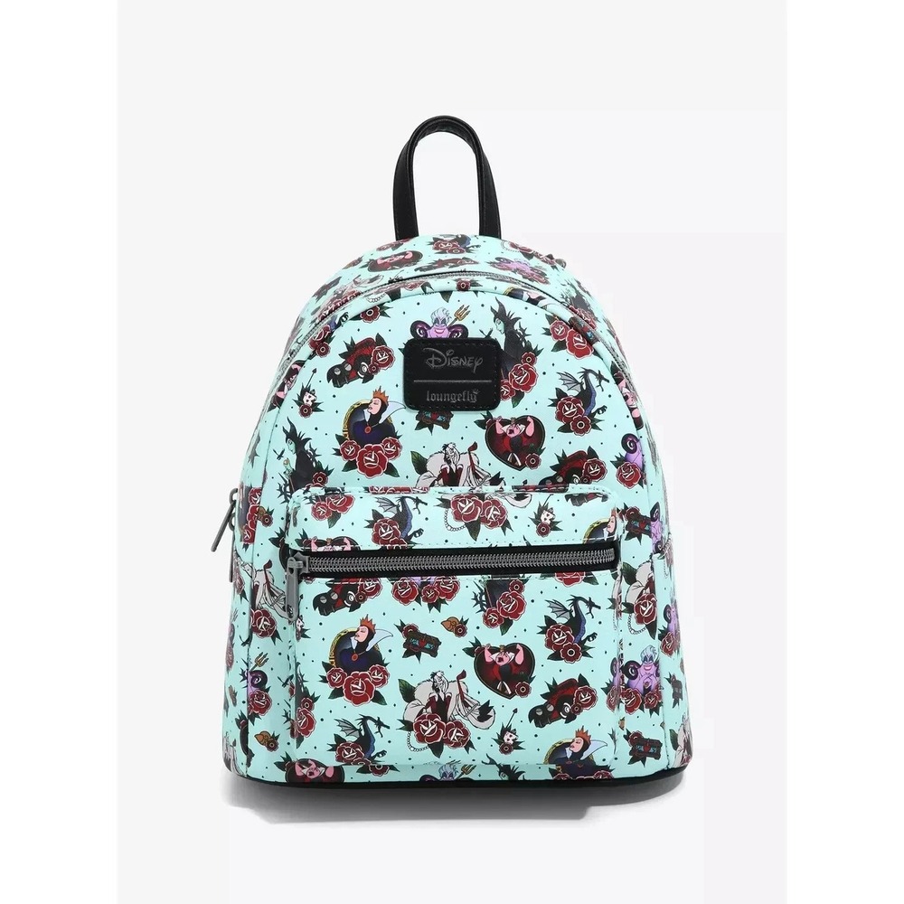 Loungefly Disney Villains Tattoo Art Mini Backpack